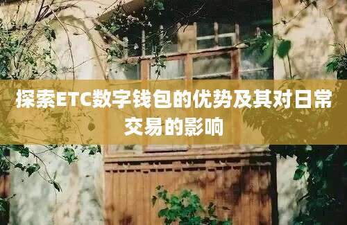 探索ETC数字钱包的优势及其对日常交易的影响